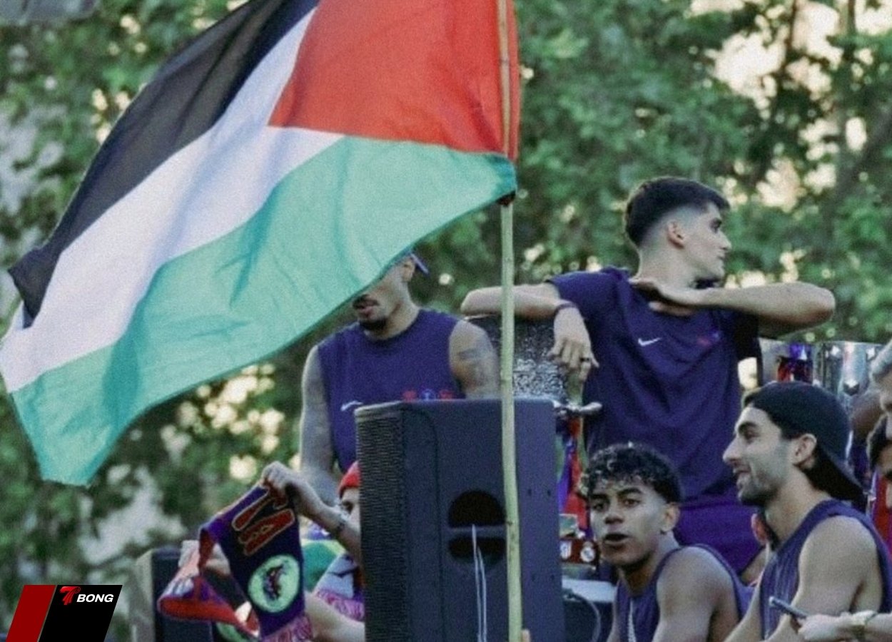 Khi Lamine Yamal giương cao lá cờ Palestine